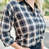 Plaid Button-Up Shirt