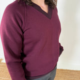 V-Neck Fleece Top