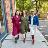 Tiered Knit Shirt Dress