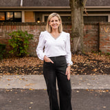 Contrasting V- Neck Top