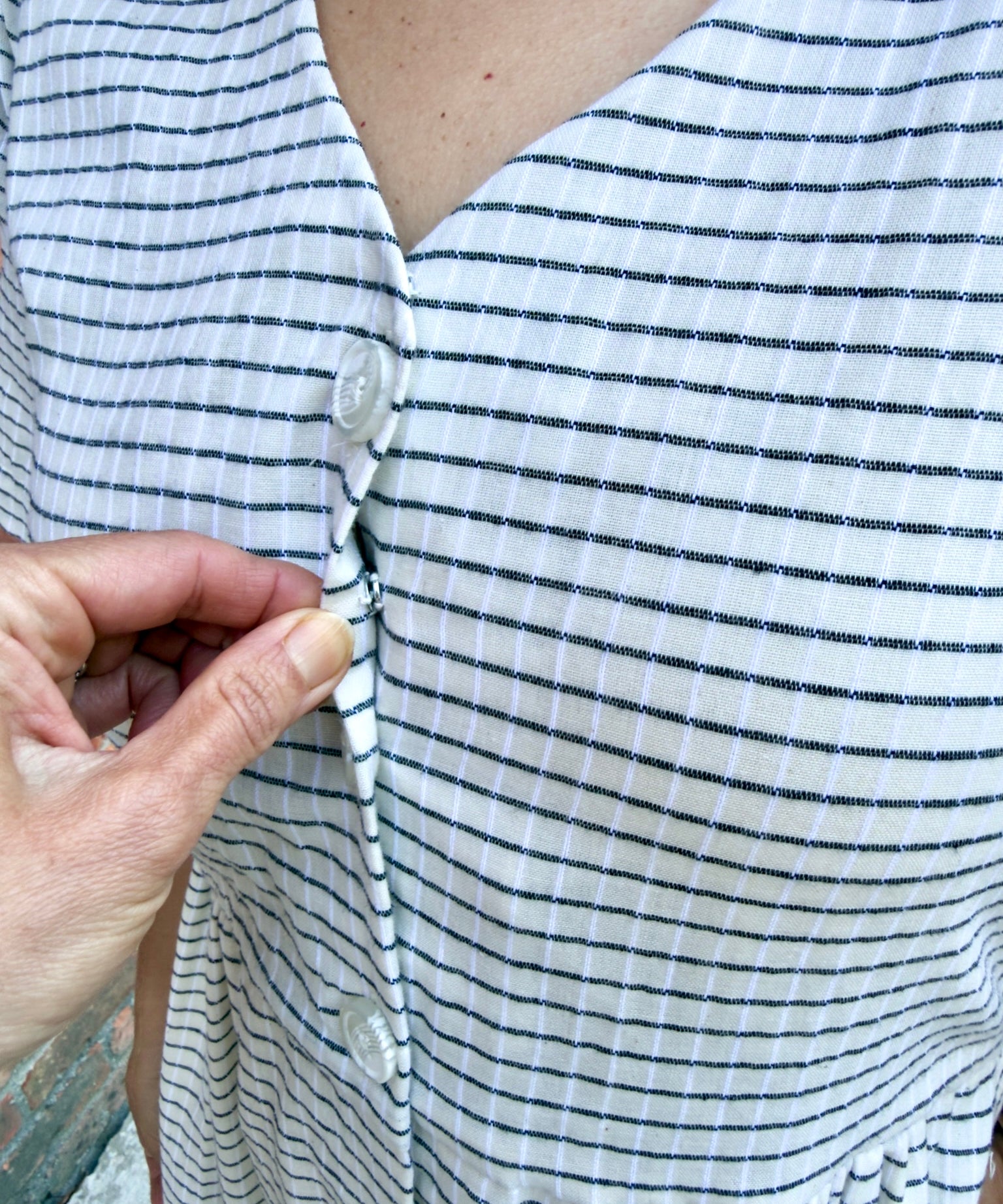 Short Sleeve Button-Front Dress