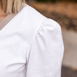Contrasting V- Neck Top