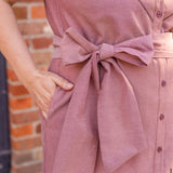 Sleeveless Shirt Dress