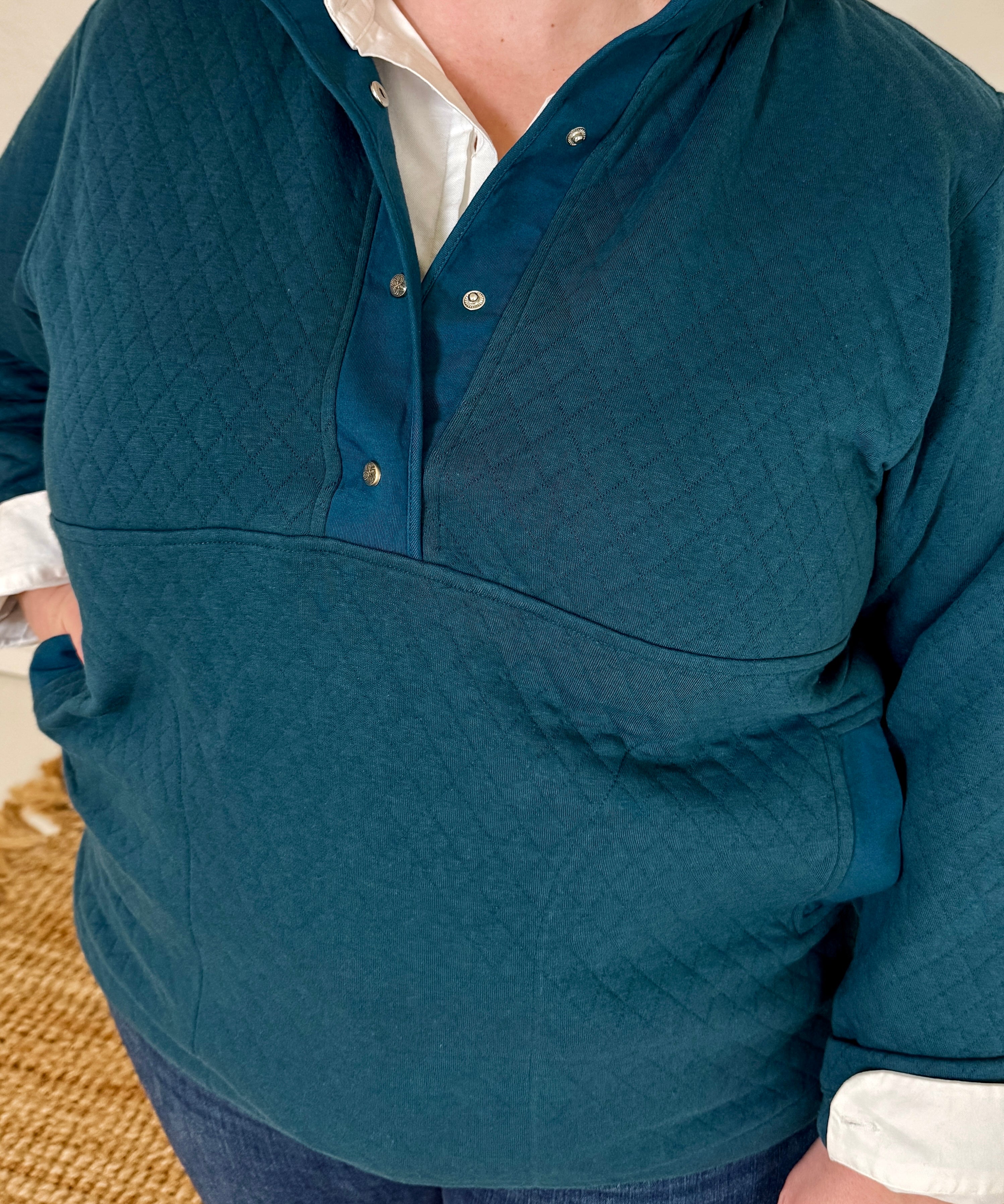 Quilted Snap Pullover