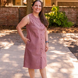 Sleeveless Shirt Dress