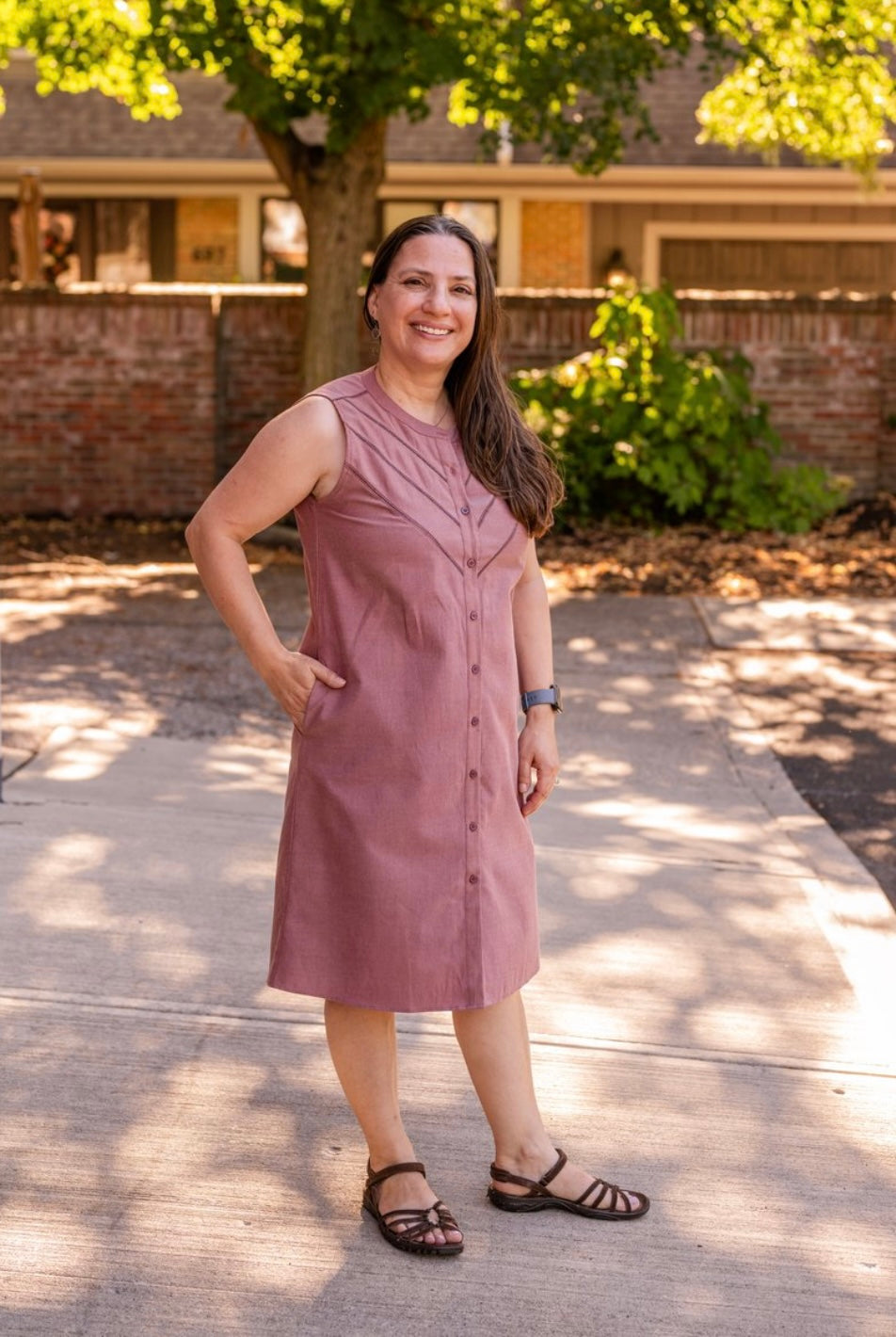 Sleeveless Shirt Dress