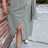 Sleeveless Shirt Dress with Tie