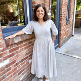Short Sleeve Button-Front Dress