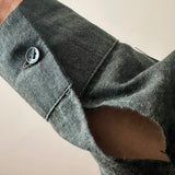 Linen Shirt Dress with Bottom Ruffle