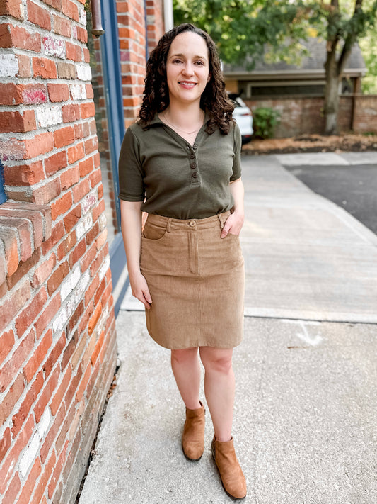 Corduroy Mini Skirt