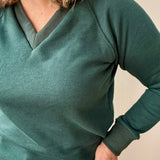 V-Neck Fleece Top