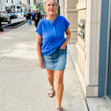 dolman band collar blouse