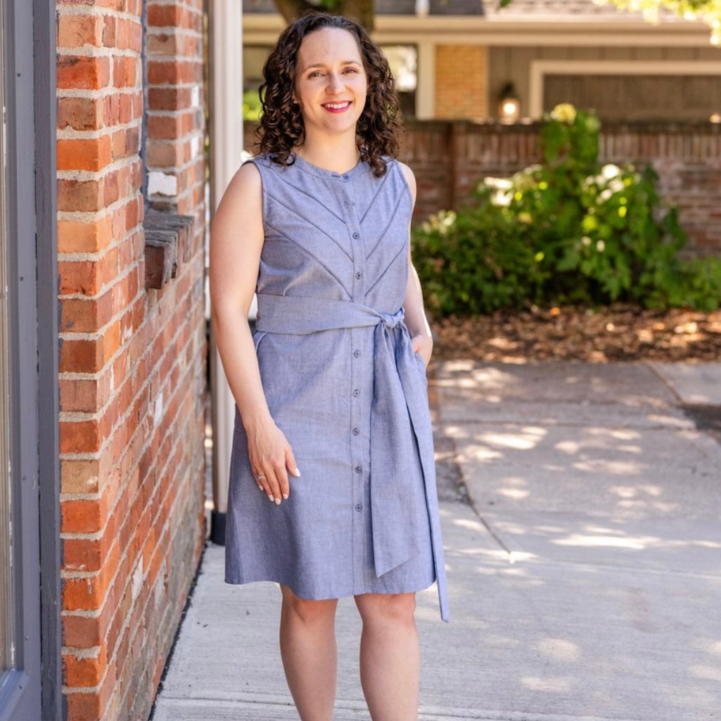 Sleeveless Shirt Dress