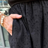 Mixed Media Eyelet Tank Dress