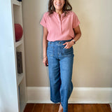 dolman band collar blouse