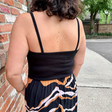 Spaghetti Strap Mixed Media Dress