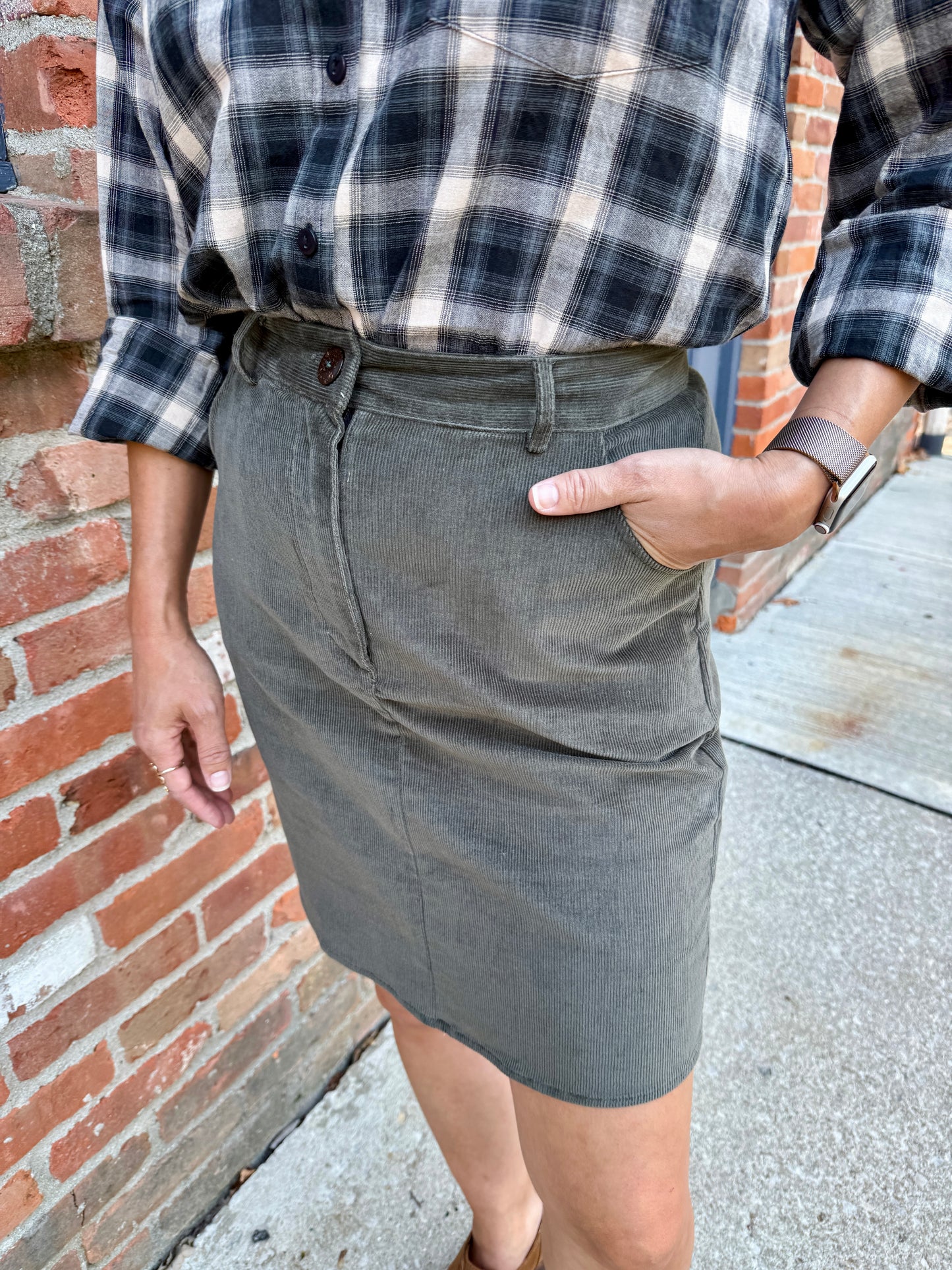 Corduroy Mini Skirt