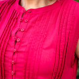 Sleeveless Pleated Dress