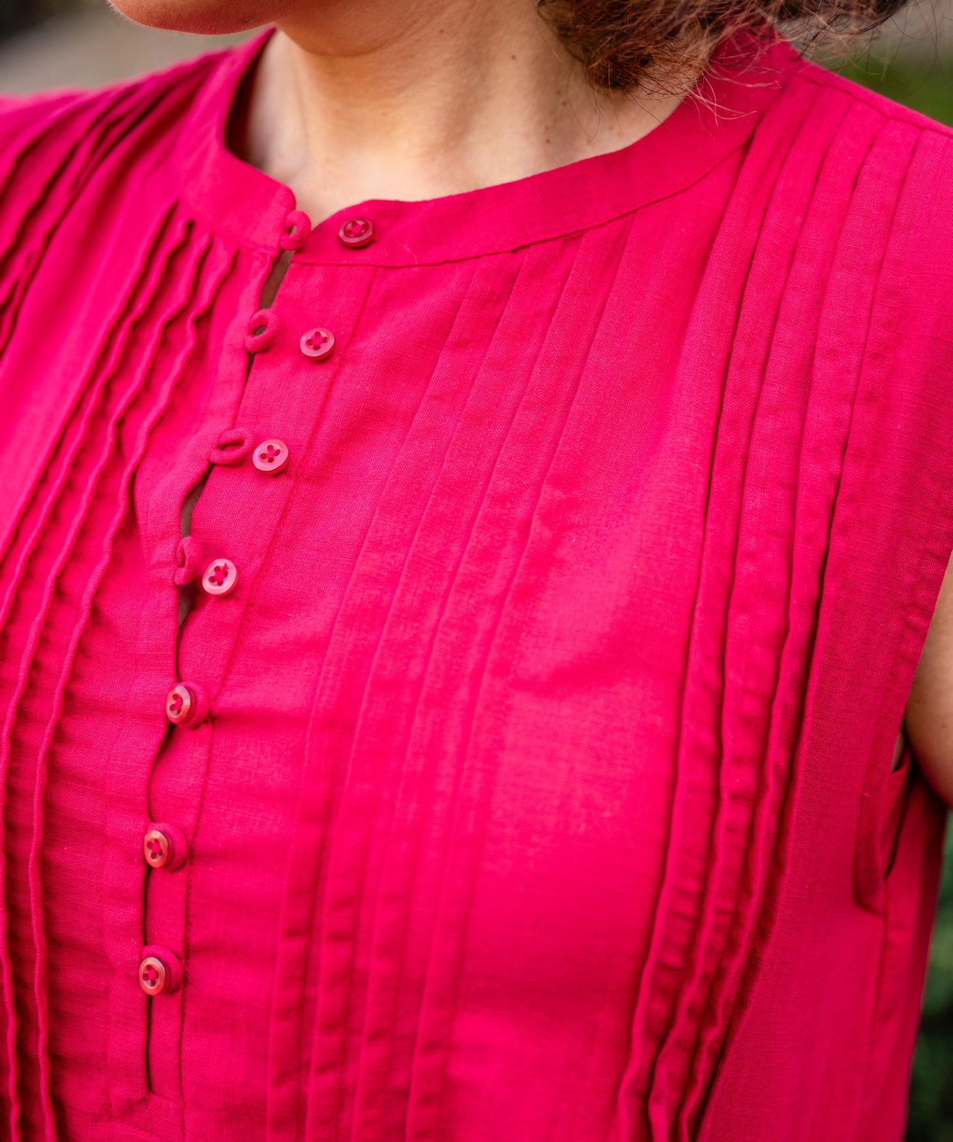 Sleeveless Pleated Dress
