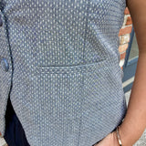 Chambray Button-Front Vest