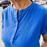 dolman band collar blouse