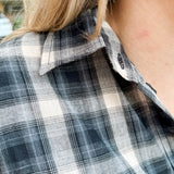 Plaid Button-Up Shirt