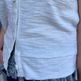 Sleeveless Cotton-Blend Cardigan Sweater