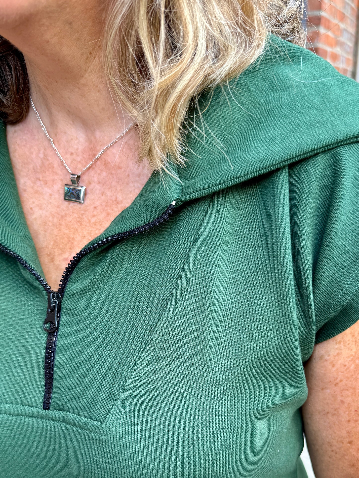1/2 zip tunic dress