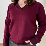 V-Neck Fleece Top