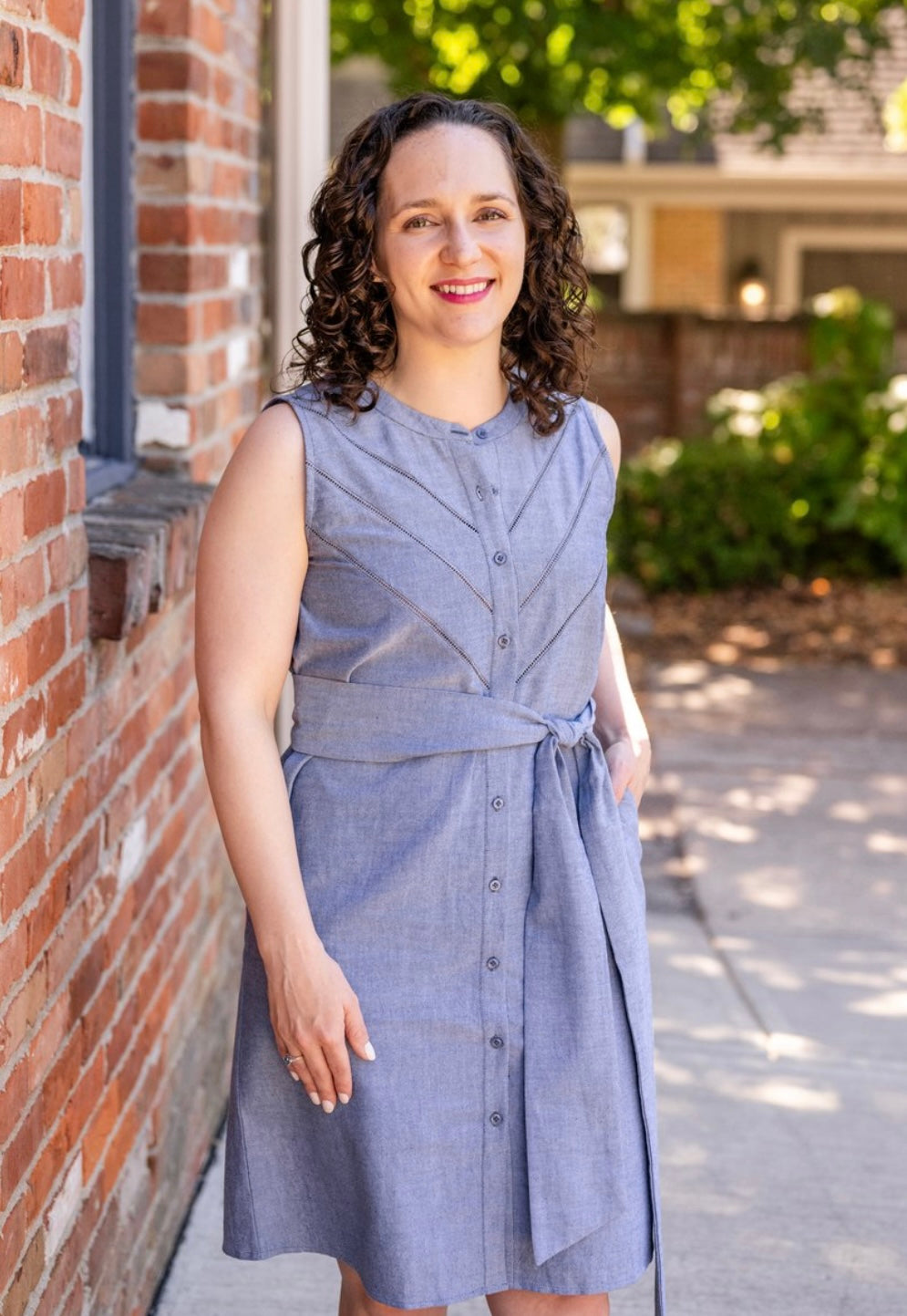 Sleeveless Shirt Dress