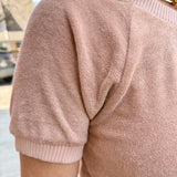 Short Sleeve Terry Raglan Sweater