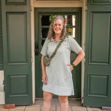 Short Sleeve Mini Shirt Dress