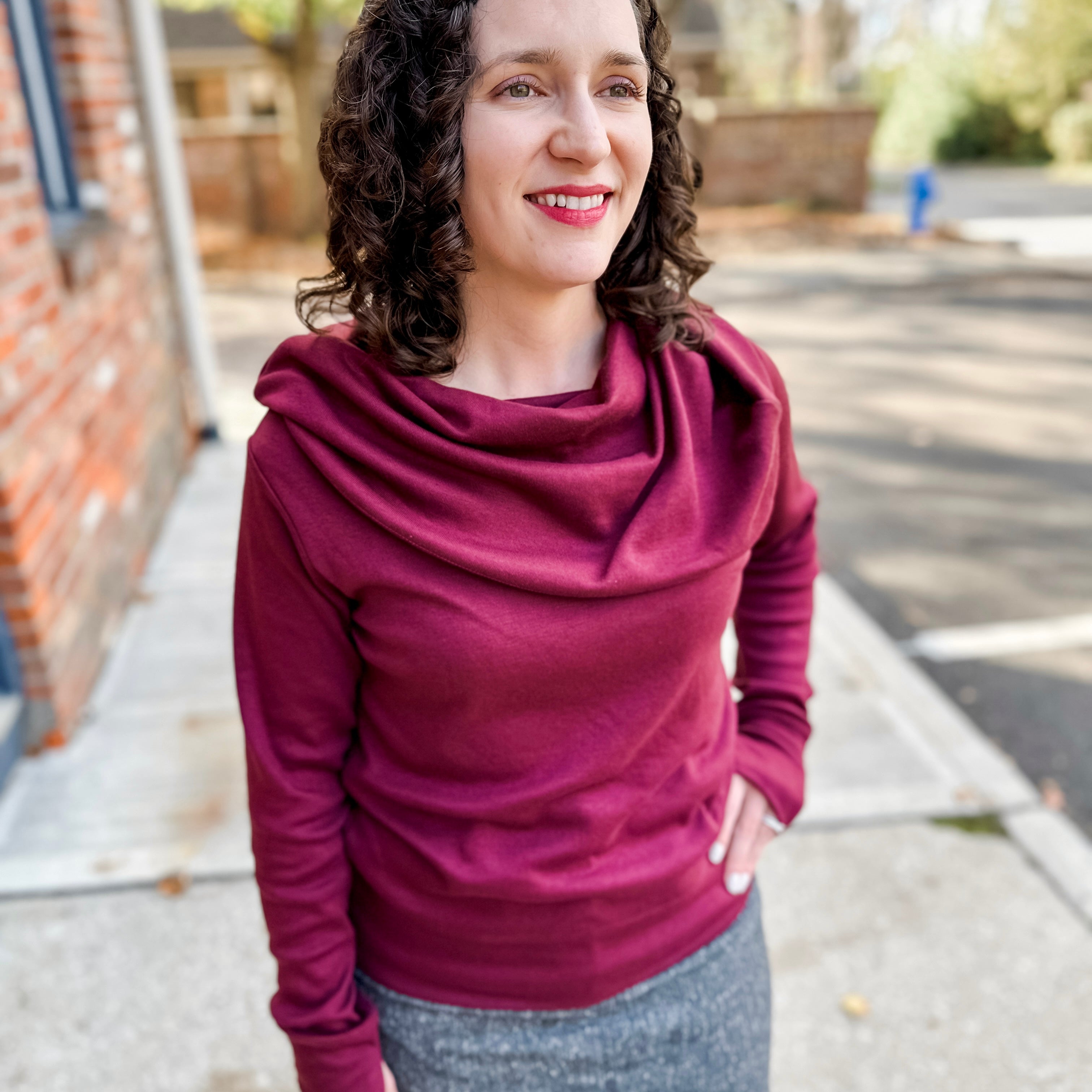 Fold Over Cowl Sweater