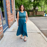Mixed Media Tank Dress