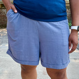 Crinkle Cotton Gauze Pull-On Short