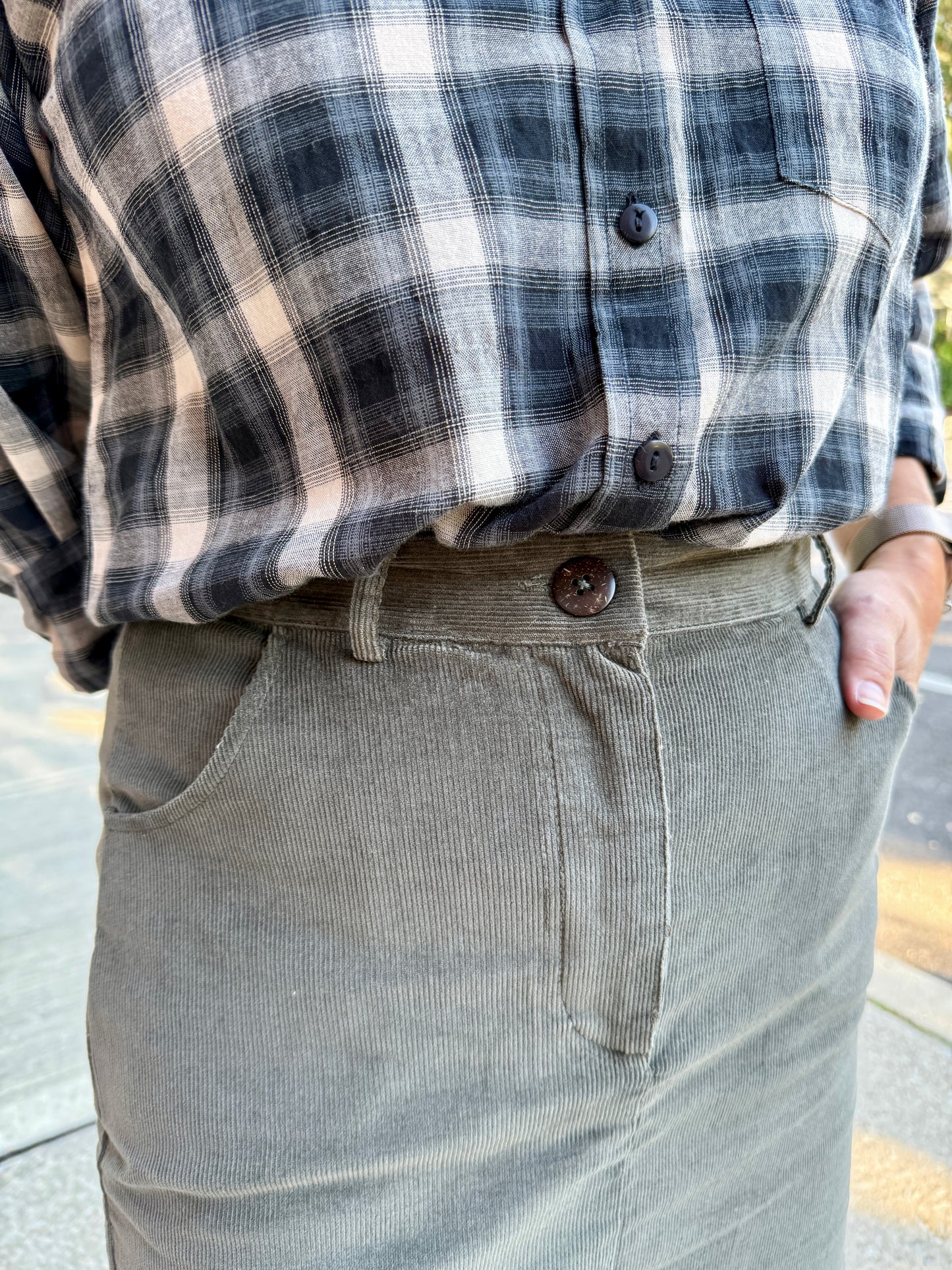 Corduroy Mini Skirt
