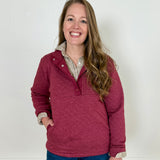 Quilted Snap Pullover