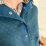 Quilted Snap Pullover