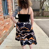 Spaghetti Strap Mixed Media Dress