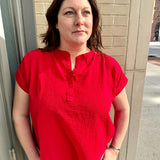 dolman band collar blouse