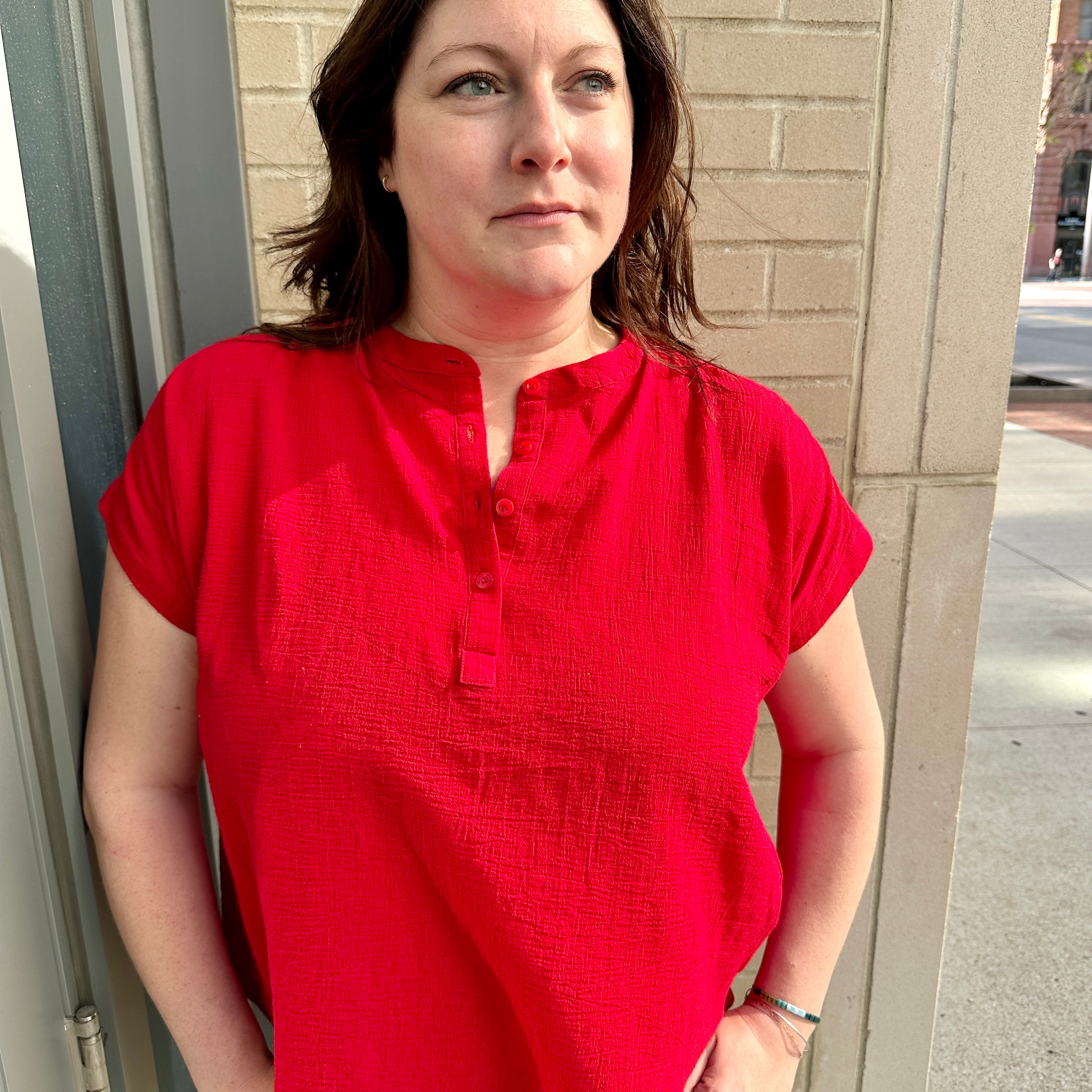 dolman band collar blouse