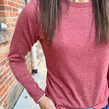 Long Sleeve Raglan Knit Top