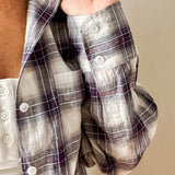 Plaid Button-Up Shirt