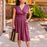 Cross Front Midi Dress