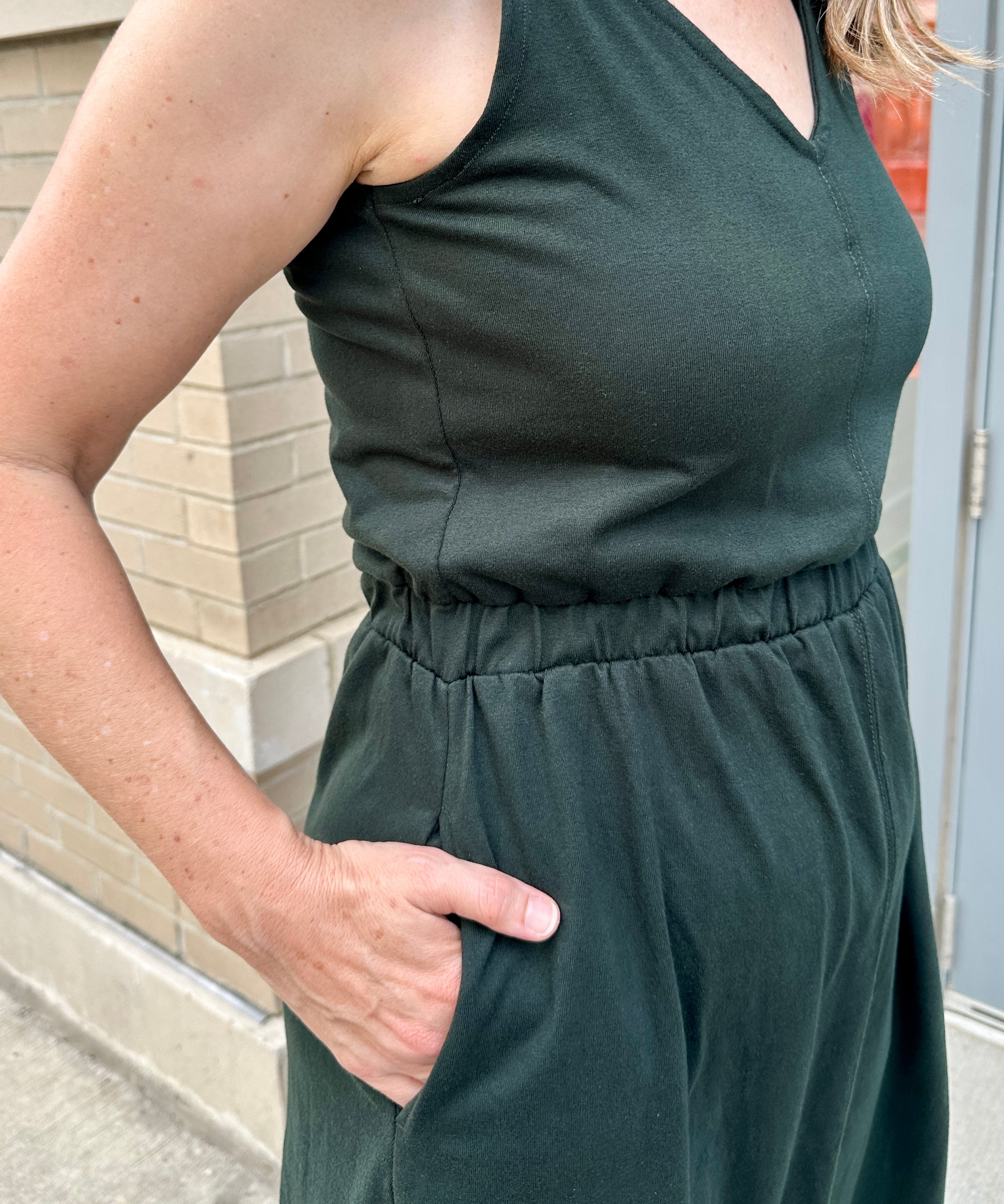 Shoulder Tie knit dress