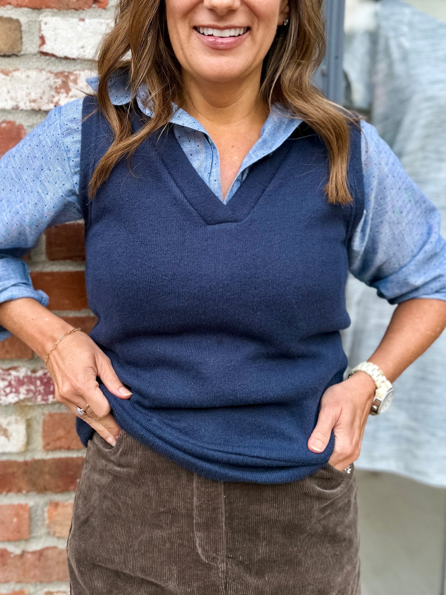 Fleece Vest navy