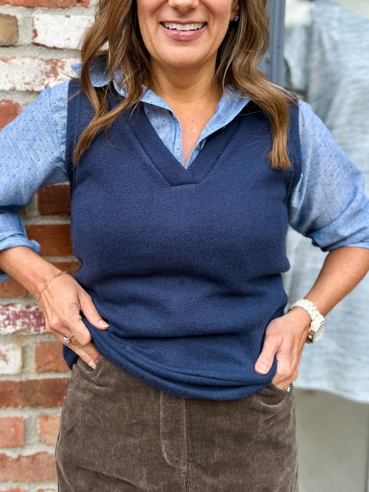 Fleece Vest navy