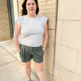 Knit Ribbed Retro Shorts