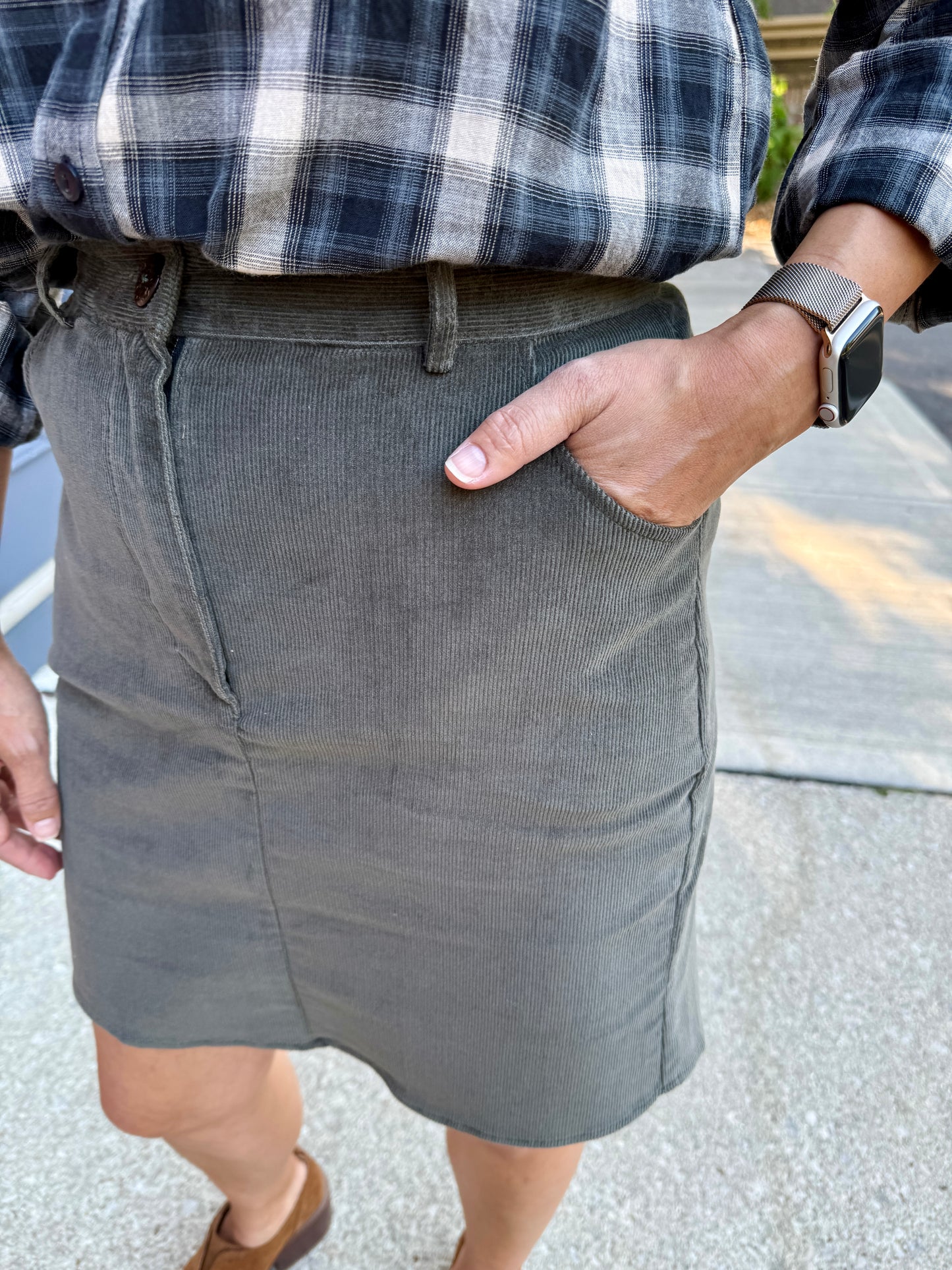 Corduroy Mini Skirt