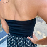 Mixed Media Strapless Dress